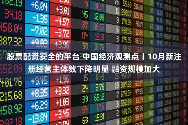 股票配资安全的平台 中国经济观测点丨10月新注册经营主体数下降明显 融资规模加大